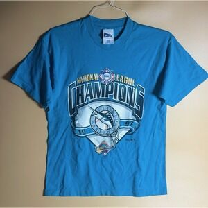 1997 Florida Marlins MLB National World Series Champions Pro-Player Tee Sz 18/20